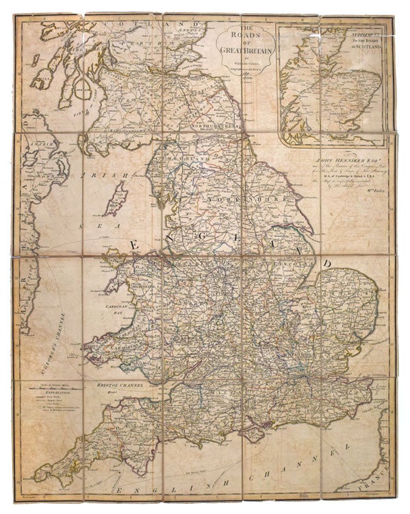 A New Pocket Map of England. Roads of Great Britain