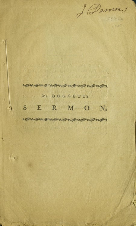 Item #237656 Concerning the Way to Eternal Life. A Discourse, Preached to the Congregational Society in Norton, on the Third Sabbath in MArch; and Also to the First Congregational Society in Providence, on the First Sabbath in April, A.D. 1796. And to a Few Other Societies. Simeon Doggett.