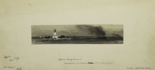 Item #238005 Watercolor entitled "Grosse Point Light. Entrance to Lake St. Claire", signed C.S....