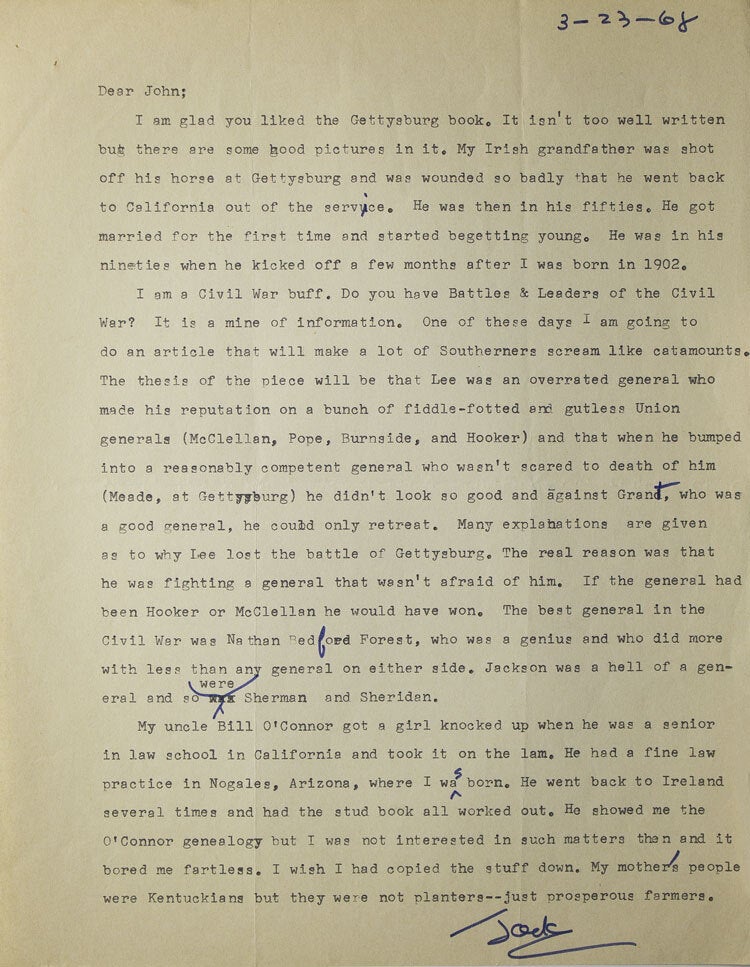 15 Autograph & Typed Letters, signed, all to Jack Robson often with carbons of Robson's letters