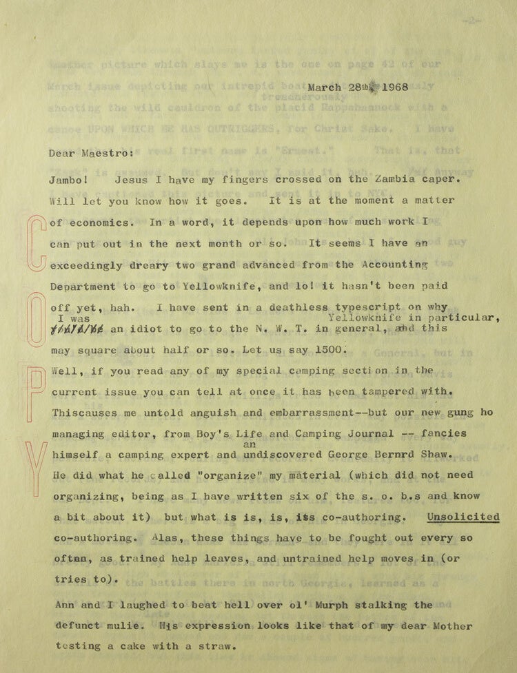 15 Autograph & Typed Letters, signed, all to Jack Robson often with carbons of Robson's letters