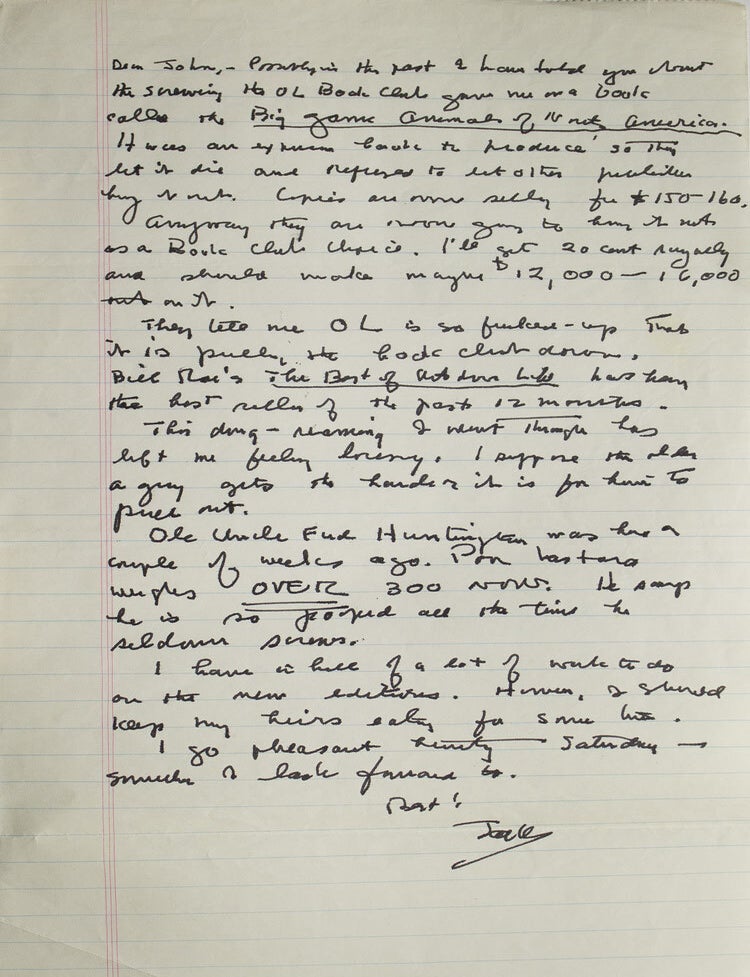 15 Autograph & Typed Letters, signed, all to Jack Robson often with carbons of Robson's letters