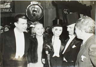 Item #238427 Three press photographs of Edgar Bergen with Charlie McCarthy. Edgar Bergen, Sherman...