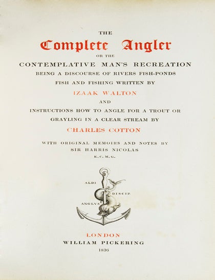 The Complete Angler…by Izaak Walton and…Charles Cotton…With Original Memoirs and Notes by... (2/2)