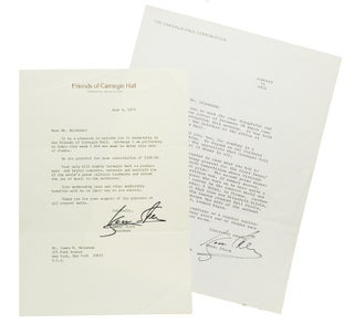 Item #238604 Two Typed Letters, signed (“Isaac Stern”) to James Heineman. Isaac Stern