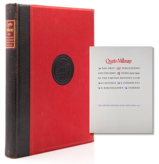 Item #238790 Quarto-Millenary. The First 250 Publications and the First 25 Years 1929-1954 of the...