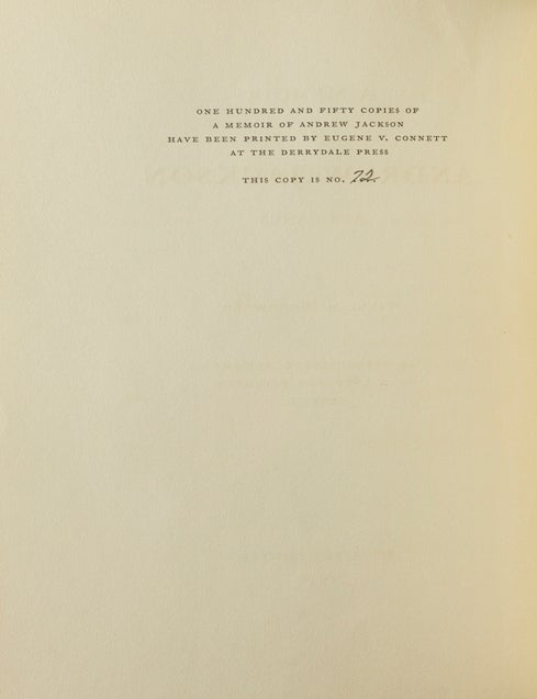 A Memoir of Andrew Jackson Africanus ... In Affectionate Memory of Long and Faithful Service