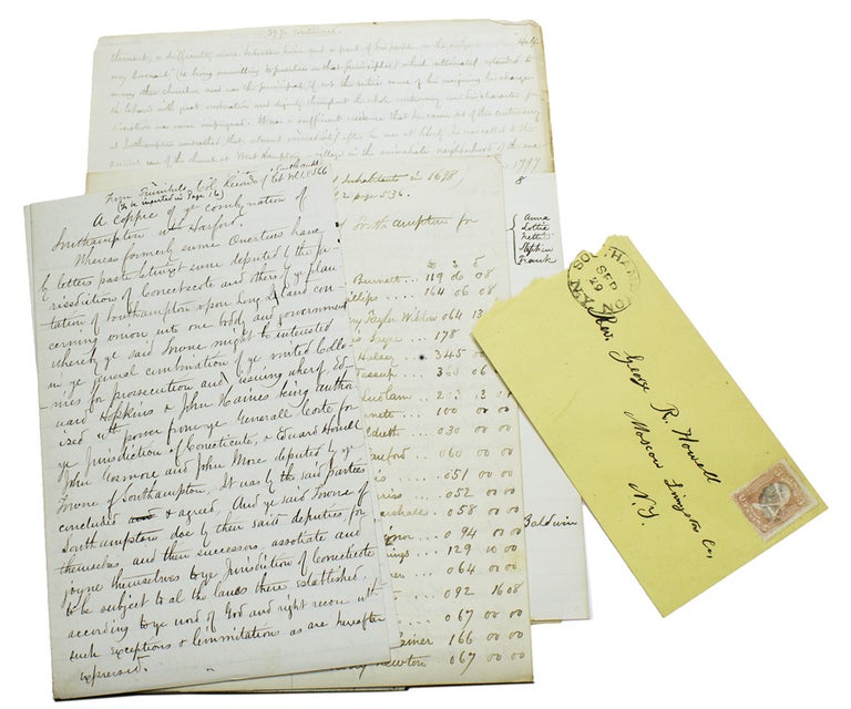 Autograph Manuscript, signed ("Geo Rogers Howell") of his THE EARLY HISTORY OF SOUTHAMPTON, L.I., NEW YORK