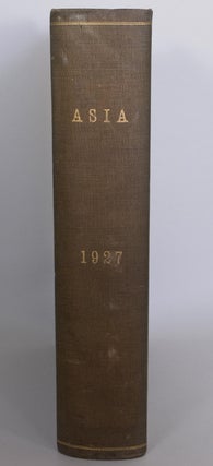 Item #239365 Asia. Founded by Willard Straight Volume XVII, No. 1-Volume XXXII. Willard Straight