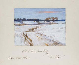 Item #239501 Winter landscape. Ernest Cramer, b. 1892