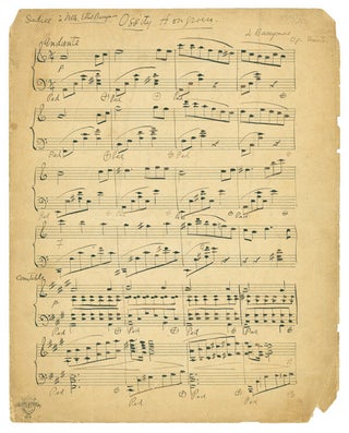 Item #239675 Autograph music manuscript, "Ossity Hongroise, op. trente". Barrymore, ionel