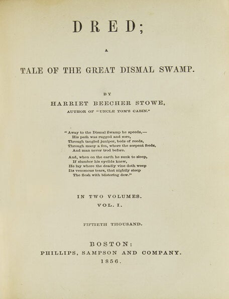 Dred; A Tale of the Great Dismal Swamp