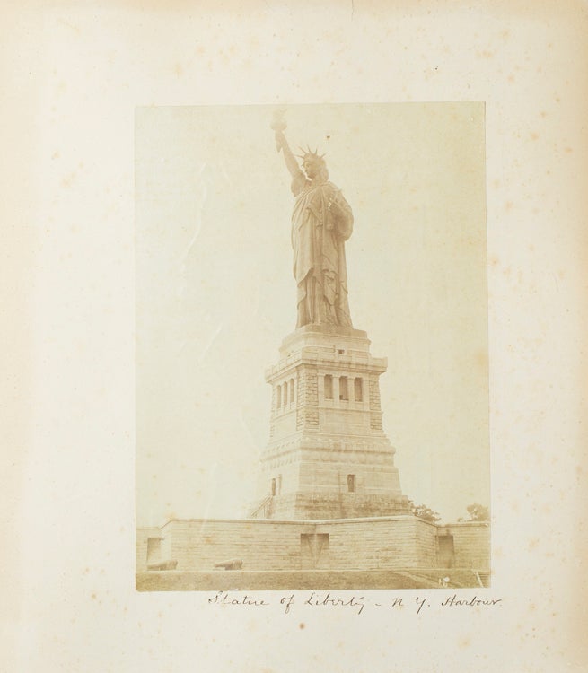 Photographs of the Brooklyn Bridge and Statue of Liberty