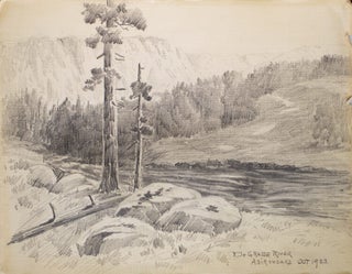 Item #242968 Thirteen amateur pencil drawings on paper of Scenes of Mills in Adirondacks,...