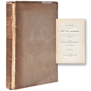 Item #243094 Journal of a West India Proprietor, kept during a Residence in the Island of...