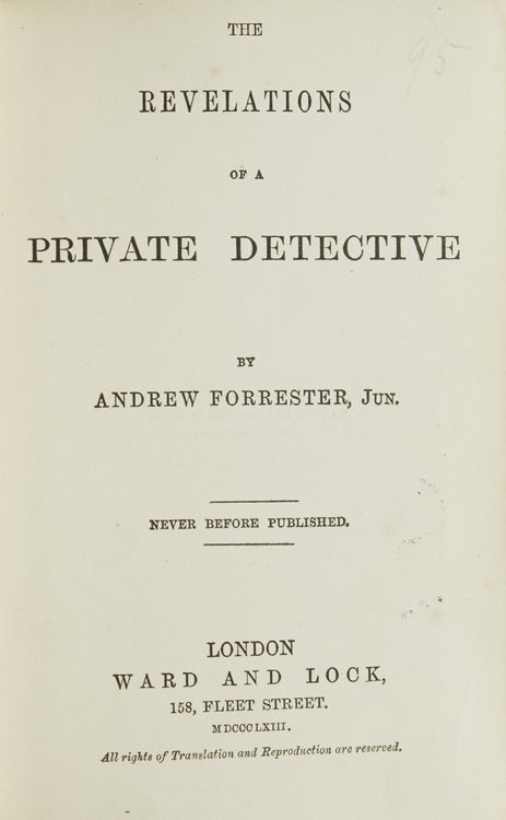 The Revelations of a Private Detective. [Bound with :] The Streets of London founded upon Dion Boucicault's Popular Drama now performing at the Princess's Theatre