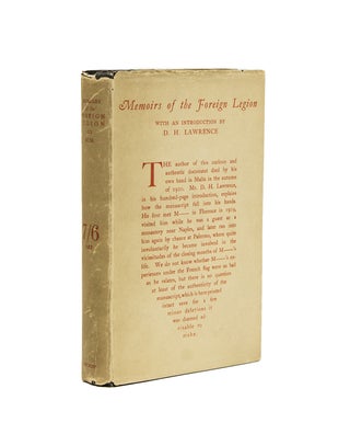 Item #24331 Memoirs of the Foreign Legion. With an Introduction (of 100 pp) by D. H. Lawrence....