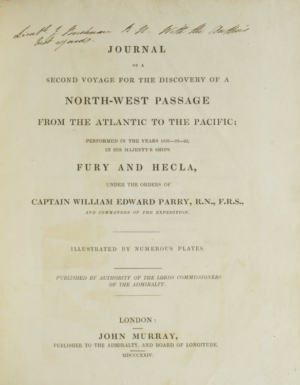 Journal of a second voyage for the discovery of a north-west passage from the Atlantic to the Pacific; performed in the years 1821-22-23