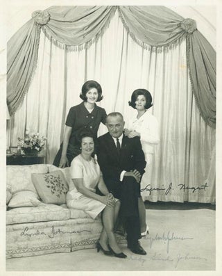 Item #243993 Family Portrait, signed by each family member. Lyndon Baines Johnson