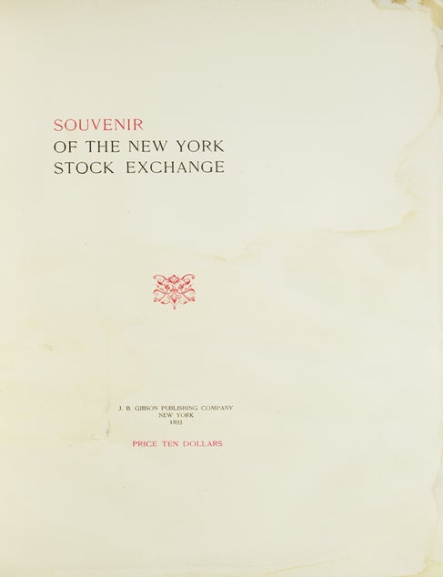 Souvenir of the New York Stock Exchange