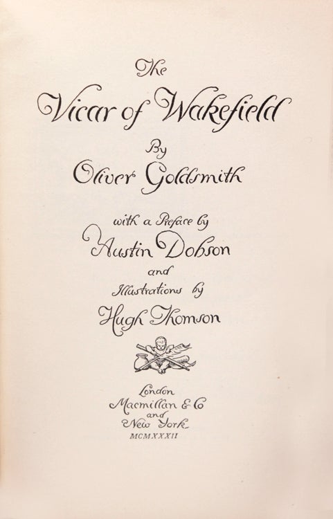 The Vicar of Wakefield. With a Preface by Austin Dobson