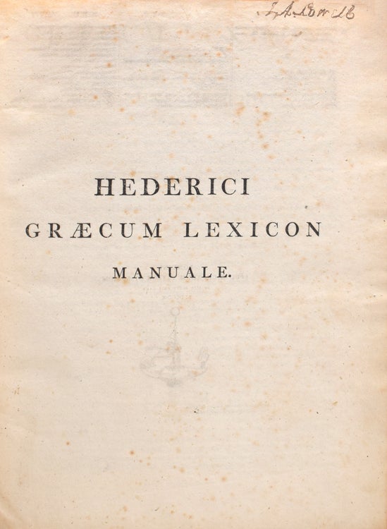 Graecum Lexicon Manuale