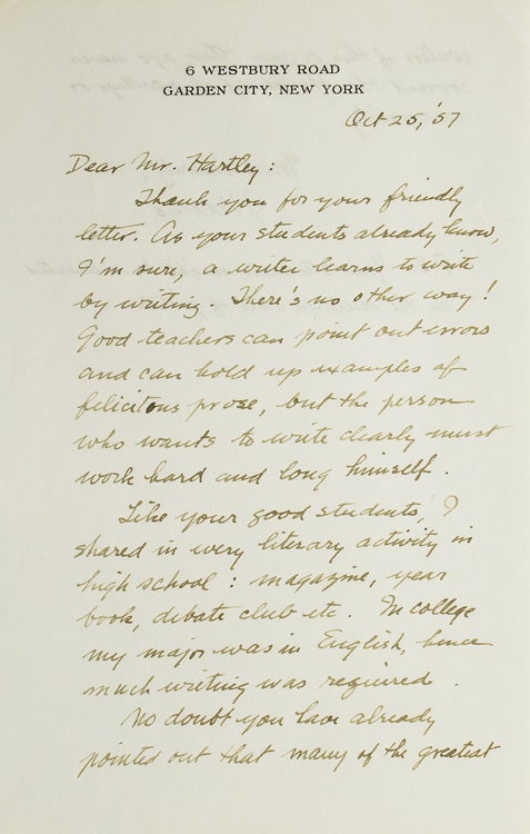 Autograph letter, signed “J. Adams”