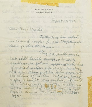 Item #246655 Autograph letter signed 'Lynd Ward' to 'Dear Miss Wuerfel(?)' on Ward's personal...