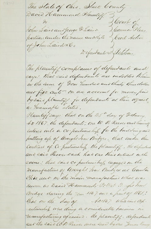 Item #246671 Signed document, "Wm. McKinley" (twice). William McKinley.