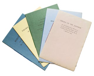 Item #246818 Houghton Library Brochures. Volumes 1-5. #3 is Kipling on the Japanese. Houghton...