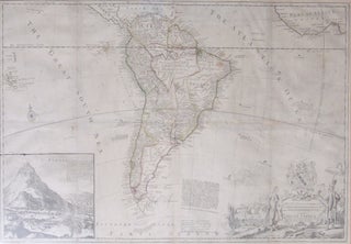 Item #247096 Map of South America, with an inset depiction and description of Mt. Potosi, in...