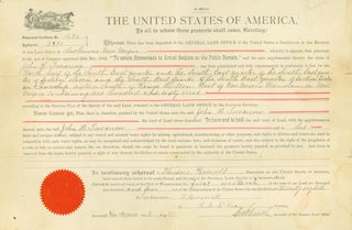 Item #247187 Document signed, in a secretarial hand, Land Grant of 160 acres to John H....