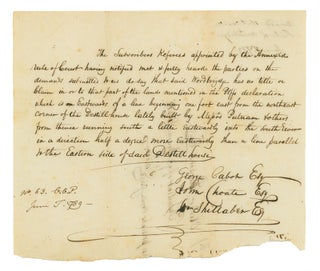 Item #247287 Manuscript Document, signed in secretarial hand by all three as court-appointed...