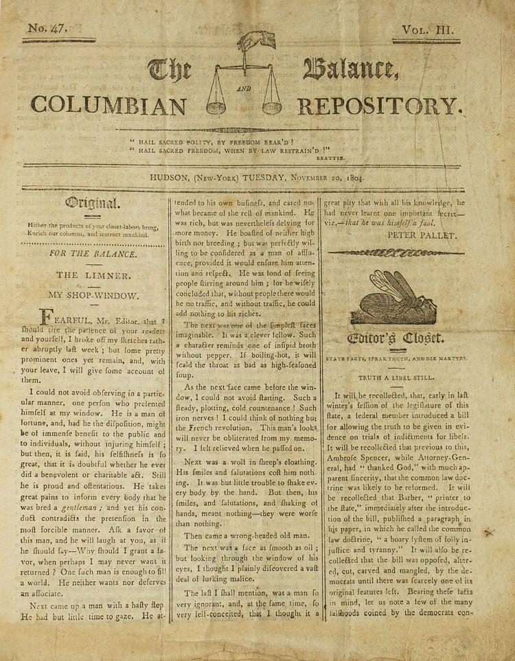 The Balance, and Columbian Repository [Vol. III, No. 47]