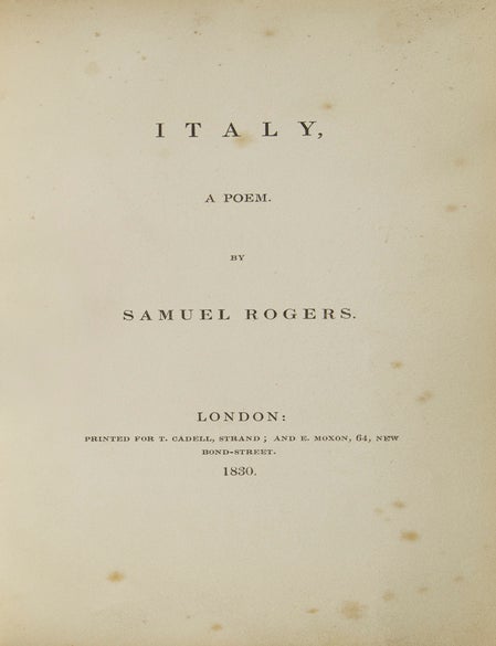 Italy, A Poem
