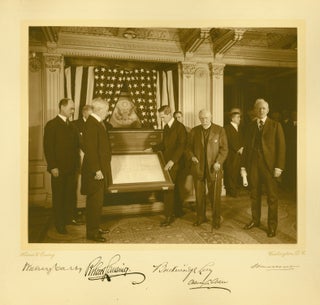 Item #247957 Photograph of Secretary of State Robert Lansing and His Colleagues: Wilbur J. Carr,...