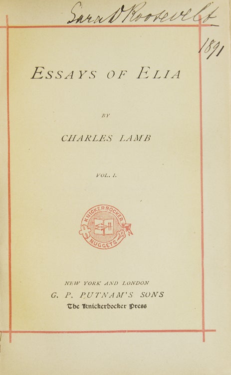 Essays of Elia