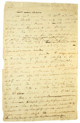 Item #248011 Draft of an Autograph Letter to John Voorhees discussing Forage for the Army....