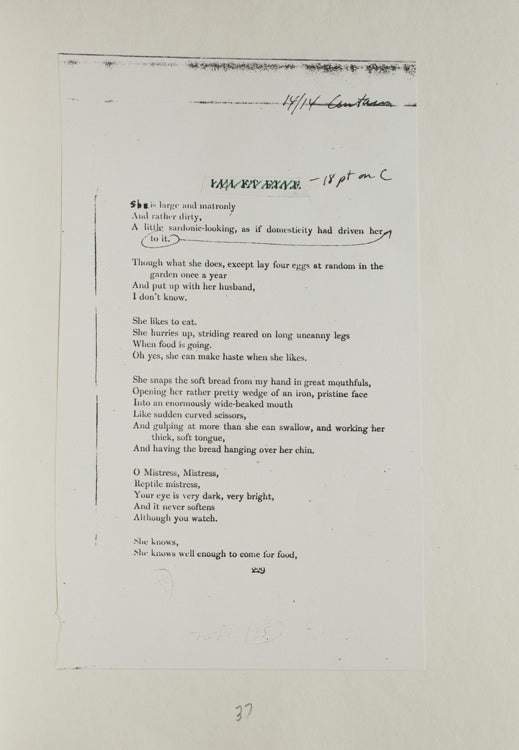 Tortoises. Six Poems by D. H. Lawrence … With an Introduction by Jefferson Hunter