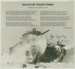 Item #248316 “The Ballad of Valley Forge”. Alfred Kreymbourg
