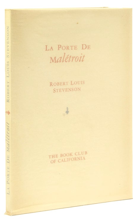 Item #248701 La Porte de Malétroit. Allen Press, Robert Louis Stevenson.