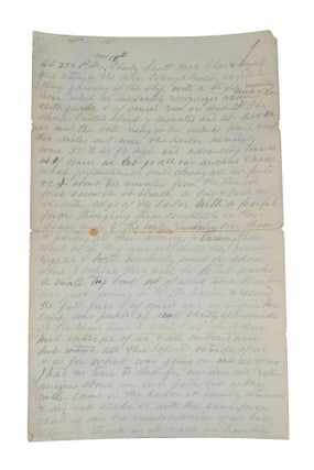 Item #248818 Autograph manuscript, written aboard the USS De Soto at St. Thomas, Virgin Islands,...