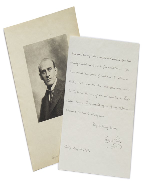 Item #248857 Autograph Letter, signed. Eugene Field.