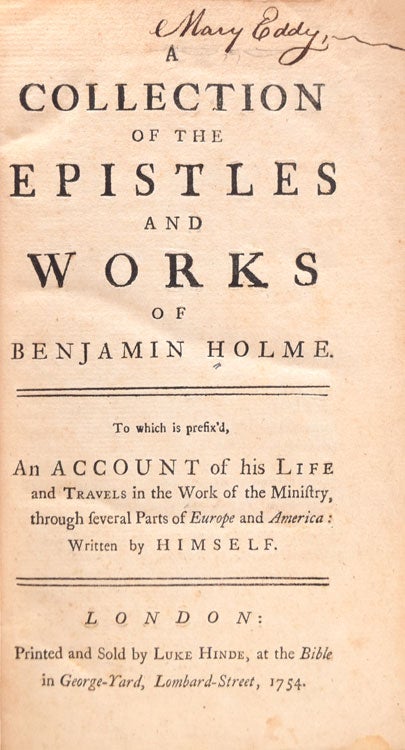 A Collection of the Epistles and Works of...; to which are Prefix'd An Account of His Life