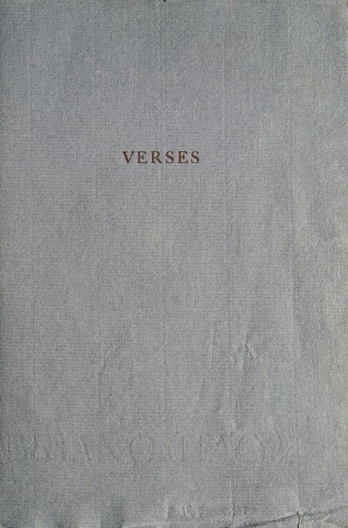 Verses. By R.L.S. Note by Luther S. Livingston