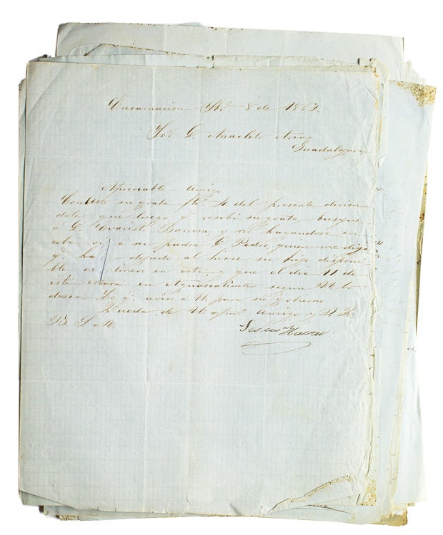 Collection of Letters to Anacleto Arias in Guadalajara, Mexico