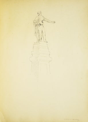 Item #249759 Album of 37 pencil drawings of German scenes with captions in English, early ones of...