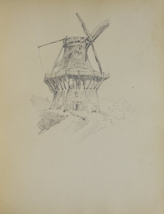 Album of 37 pencil drawings of German scenes with captions in English, early ones of Charlottenburg