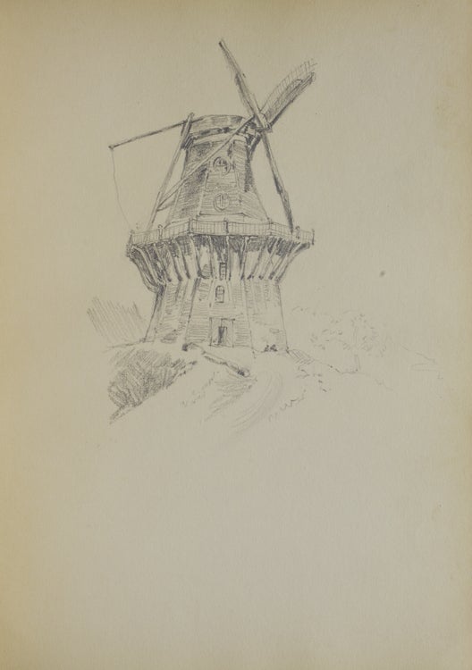 Album of 37 pencil drawings of German scenes with captions in English, early ones of Charlottenburg