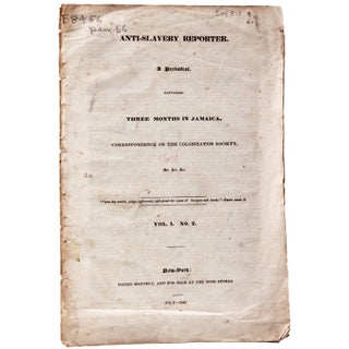 Item #249810 Anti-Slavery Reporter. A Periodical, containing Three Months in Jamaica,...